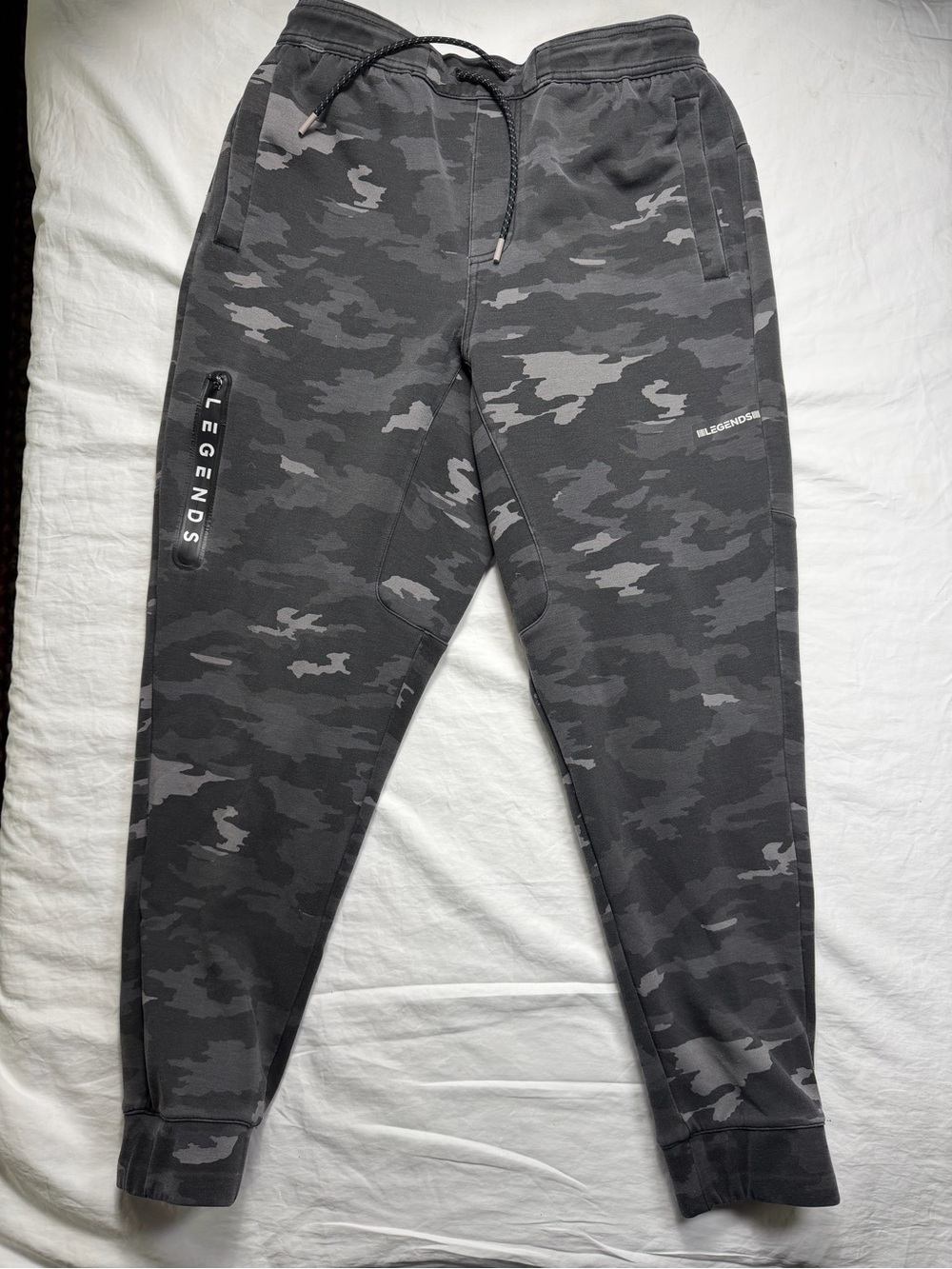 LEGENDS Men's Gray Camo Jogger Sweatpants